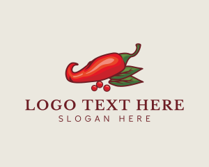 Red Vegetable - Red Spice Chili logo design
