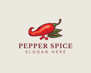 Pepper - Red Spice Chili logo design