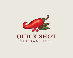 Shot - Red Spice Chili logo design