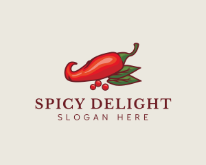 Spicy - Red Spice Chili logo design