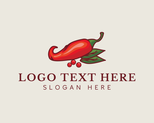 Spice - Red Spice Chili logo design