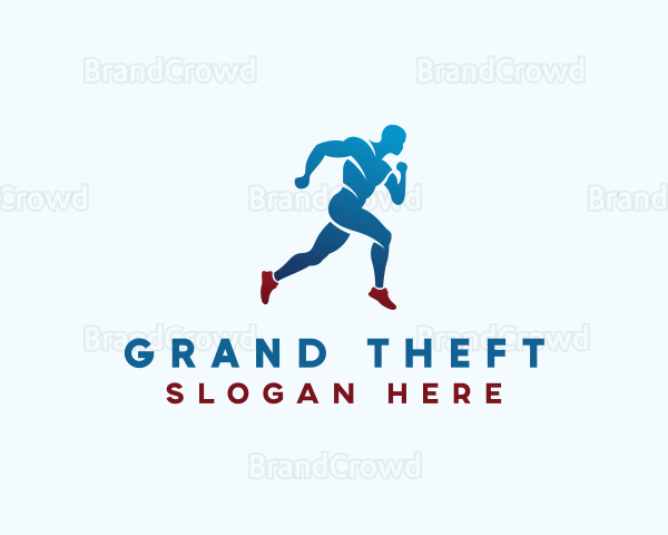 Sports Marathon Runner Logo