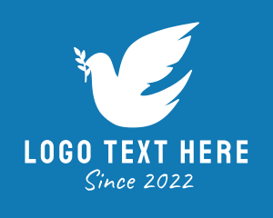 Pigeon - Peace Dove Christianity logo design