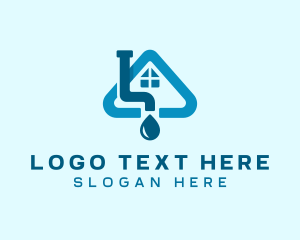 Plumber - House Plumbing Water Drop logo design