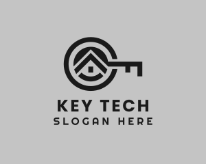 House Realtor Key logo design