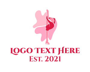 Olympics - Female Ice Skater logo design