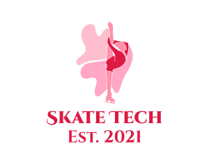 Female Ice Skater logo design