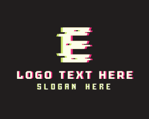 Anaglyph - Esports Anaglyph Letter E logo design