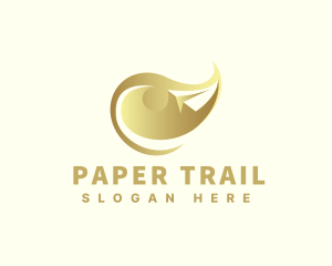 Paper Plane Forwarding Shipment logo design