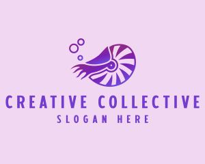 Nautilus Creature Animal logo design