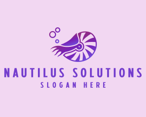 Nautilus Creature Animal logo design