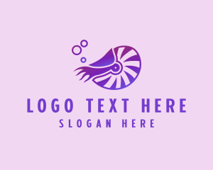 Shell - Nautilus Creature Animal logo design