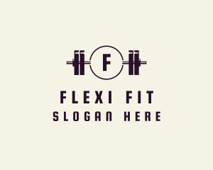 Fitness Gym Barbell logo design