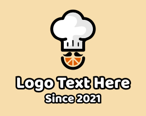 Pastry Chef - Orange Chef Hat logo design
