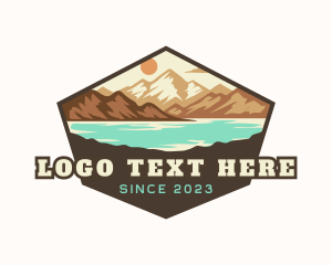 Everest - Mountain Lake  Explorer logo design