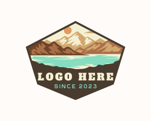 Trails - Mountain Lake  Explorer logo design