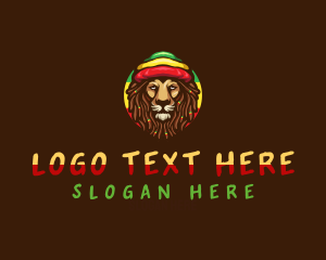 Rasta - Wild Jamaican Lion logo design