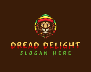 Dreadlocks - Wild Jamaican Lion logo design