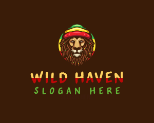 Wild Jamaican Lion logo design