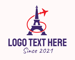 Nationality - Paris Travel Agency logo design