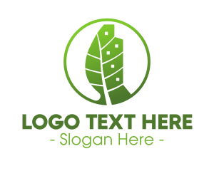 Building - Eco Green Real Estate logo design