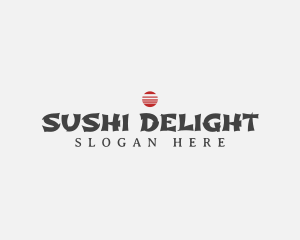 Sushi Bar - Asian Sun Restaurant Bar logo design