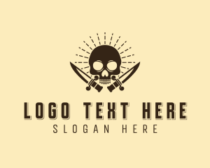 Skull - Mercenary Hunter Dagger logo design