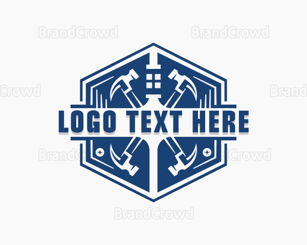 Handyman Hammer Carpentry Logo