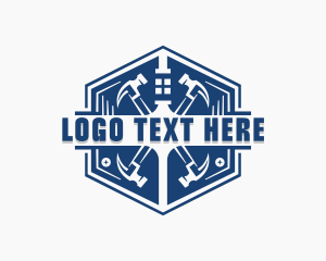 Handyman Hammer Carpentry Logo