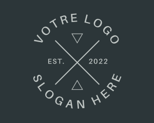 Crossline Triangle Badge Logo