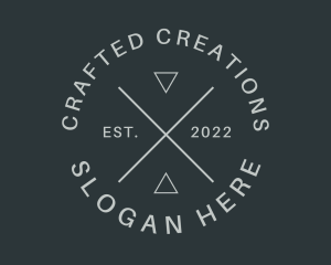 Custom - Crossline Triangle Badge logo design