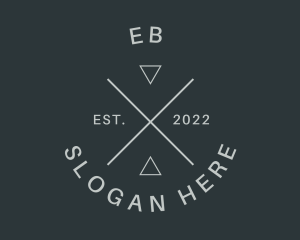 Signage - Crossline Triangle Badge logo design