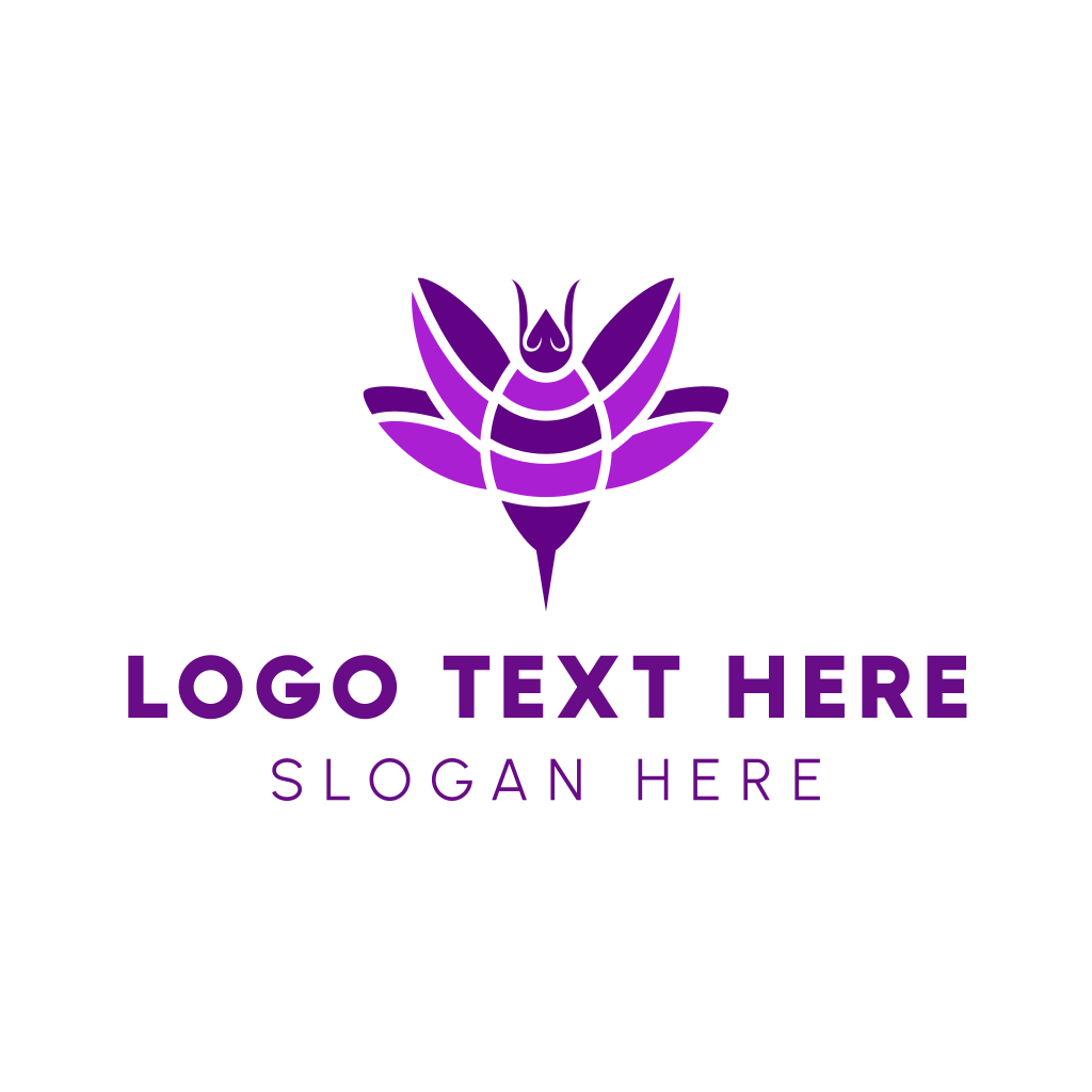 Purple Lotus Bee Logo | BrandCrowd Logo Maker