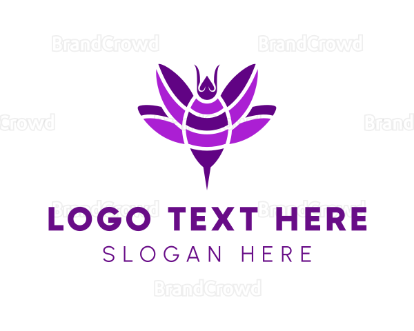 Purple Lotus Bee Logo