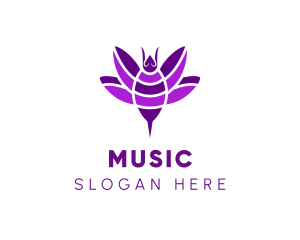 Purple Lotus Bee Logo