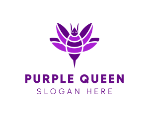 Purple Lotus Bee logo design