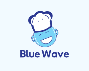 Happy Blue Chef logo design