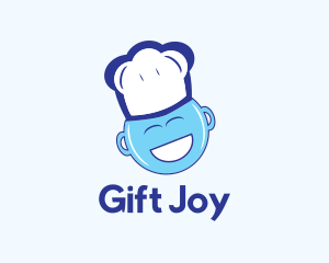 Happy Blue Chef logo design