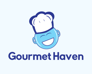 Happy Blue Chef logo design