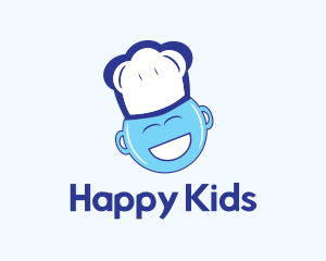 Happy Blue Chef logo design