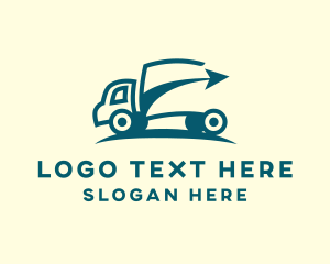 Logistics - Arrow Truck Delivery logo design