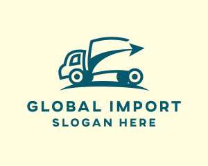 Import - Arrow Truck Delivery logo design