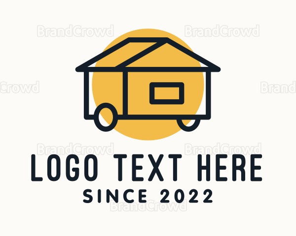 Trailer House Construction Logo