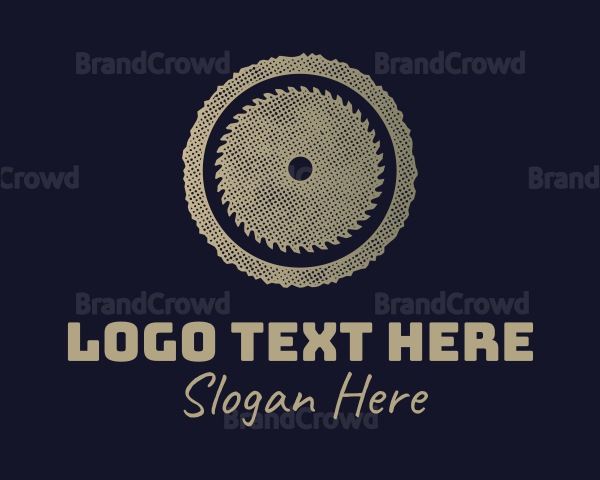 Rustic Lumberjack Wood Saw Logo