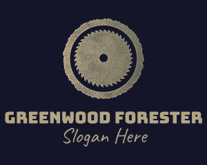 Rustic Lumberjack Wood Saw logo design