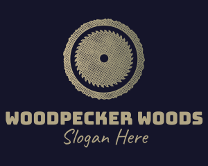 Rustic Lumberjack Wood Saw logo design