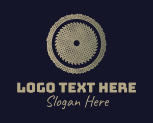 Rustic Lumberjack Wood Saw Logo