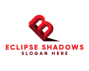 Shadow - Red Balanced B logo design