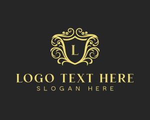 Royalty - Luxury Regal Hotel Shield logo design