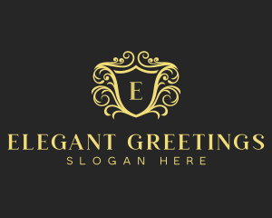 Luxury Regal Hotel Shield logo design